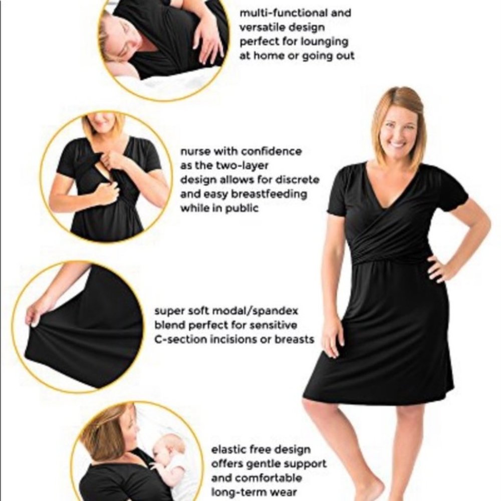 Kindred Bravely Wrap Front Nursing Maternity Dress